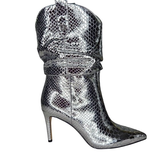 NWT GUESS Women's Benisa Pointy Toe Western Heeled Scrunch Booties Boots - Picture 3 of 6